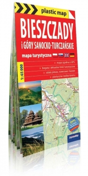 Bieszczady i Góry Sanocko-Turczańskie foliowana mapa turystyczna 1:65 000