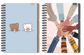 Kołozeszyt B5/96K kratka z mikroperforacją mix