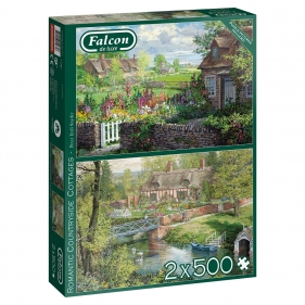 Puzzle 2x500: Falcon - Wiejski krajobraz (11261)