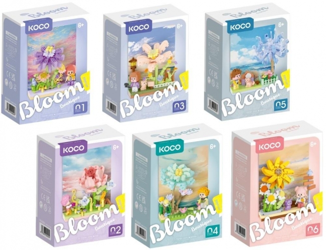 Klocki bukiet kwiatów mix