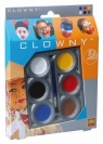 Clowny - Farby wodne do malowania twarzy 6 kol.