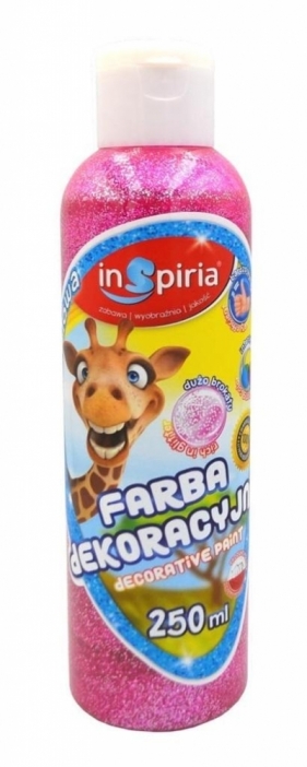 Farba dekoracyjna brokat różowa 250ml