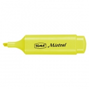 Zakreślacz TOMA Mistral TO-334 - pastelowy żółty (TO-334 6 2)
