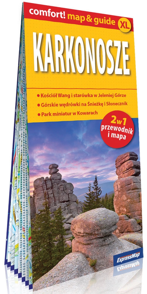 Karkonosze laminowany map&guide XL 2w1: przewodnik i mapa