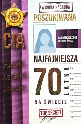 Karnet Urodziny 70 damskie poszukiwana