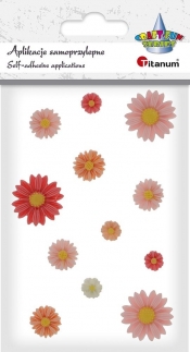 Kwiat Titanum Craft-fun samoprzylepny z żywicy 12 szt.