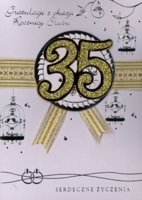 Karnet 35 rocznica ślubu