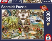 Puzzle PQ 2000 Egzotyczna mapa świata G3 - ABC