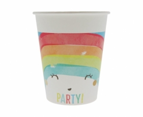Kubeczki papierowe Rainbow Party 200ml 8szt