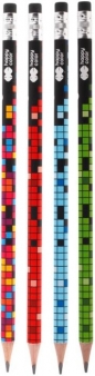 Happy Color, Ołówek trójkątny z gumką 2B - Pixi Blox, 1 szt
