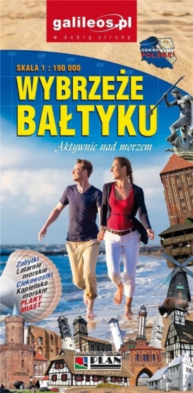 Wybrzeże Bałtyku skala 1:190 000 - mapa 2021 - Opracowanie zbiorowe