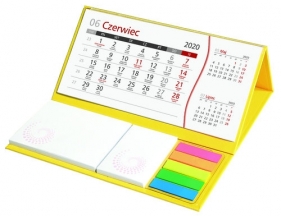 kalendarz 2020 z notesem żółty (KB064B-ŻÓŁTY)