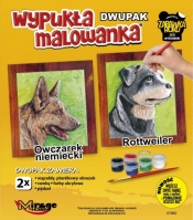 Wypukła malowanka Dwupak PSY Owczarek niemiecki-Rottweiler (61062)