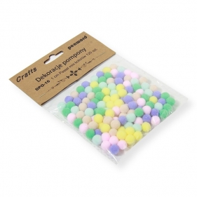 Dekoracje pompony 1cm pastel 120szt