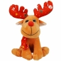Maskotka - Renifer ze świątecznym porożem, 20 cm