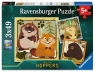 Ravensburger, Puzzle 3x49: Hopnięci (12004362)Wiek: 5+