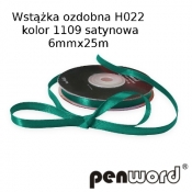 Wstążka ozdobna H022 kol.1109 satyna 6mmx25