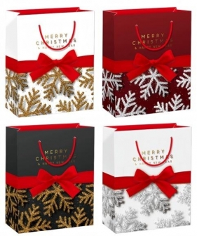 Torebka prezentowa M Boże Narodzenie szerokie dno