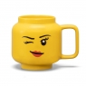 Kubek ceramiczny duża głowa LEGO - Dziewczynka (Oczko)