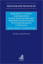 Wadliwość uchwały zgromadzenia spółki kapitałowej jako przedmiot rozpoznania w postępowaniach cywiln