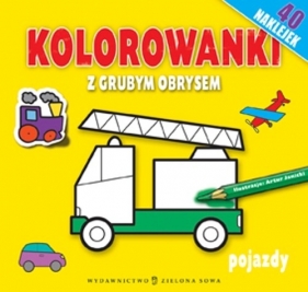 Kolorowanki z grubym obrysem Pojazdy