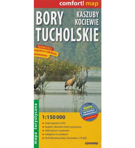 Bory Tucholskie, Kaszuby, Kociewie - mapa turystyczna 1:150 000