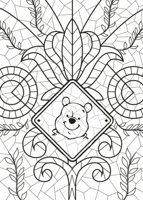 100% Kubuś. Mandale, iluzje optyczne, scenki do kolorowania. Art therapy. Disney - Aurelia Bertrand