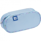 Piórnik z klapką Oxford Flowers - niebieski