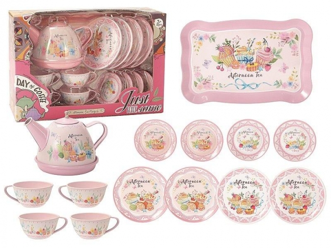 Komplet do herbaty metalowy 14el