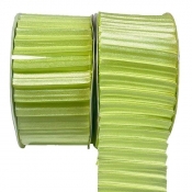 Wstążka satynowa karbowana 40mm/3m zielona