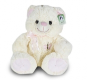 Miś Ksawery różowy 39 cm siedzący - <br />