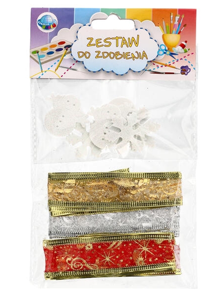 Zestaw do zdobienia: Naklejki, wstążki - Boże narodzenie