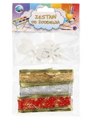 Zestaw do zdobienia: Naklejki, wstążki - Boże narodzenie