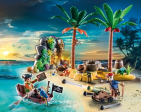 Playmobil Pirates, Piracka wyspa skarbów ze szkieletem (70962)