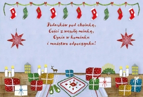 Karnet B6 Boże Narodzenie - Kominek