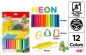 Plastelina 12 kolorów neon + foremki i wałek