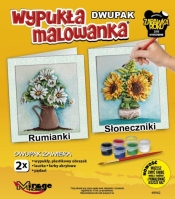Wypukła malowana Dwupak Kwiaty Rumianki-Słoneczniki (69062)