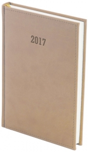 Kalendarz 2017 A5 dzienny Vivella beżowy
