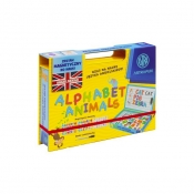 Magnetyczny zestaw kreatywny - Nauka angielskiego – Alfabet w pudełku z rączką, 76 el.