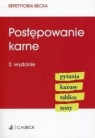 Postępowanie karne Repetytoria Becka pytania kazusy tablice testy