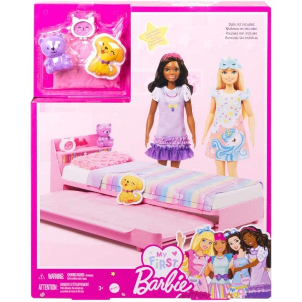 Zestaw akcesoriów Moja Pierwsza Barbie Sypialnia (HMM64)