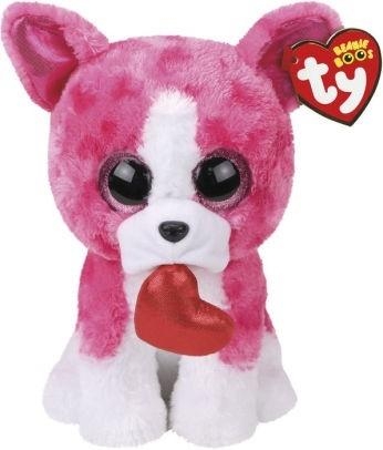Maskotka Beanie Boos Romeo - różowy pies 24 cm (37162)