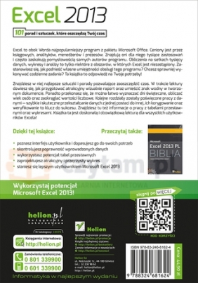 Excel 2013 101 porad i sztuczek które oszczędzą Twój czas - Walkenbach John