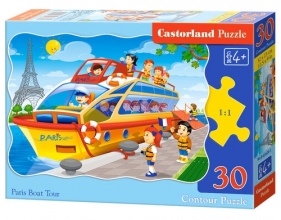 Puzzle konturowe 30: Paris Boat Tour (B-03624)