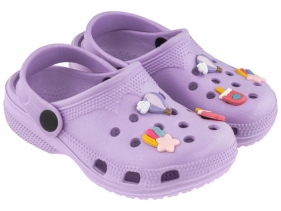 Clogi dziecięce liliowe rozm. 27