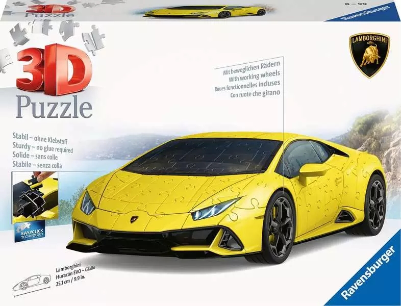 Puzzle 3D Pojazdy: Lamborghini Huracan Evo Giallo (11562)
