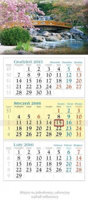 Kalendarz 2016 KT 12 Mostek trójdzielny - <br />
