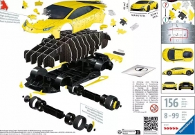 Puzzle 3D Pojazdy: Lamborghini Huracan Evo Giallo (11562)