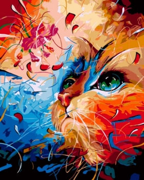 Obraz Malowanie po numerach Kot fantazja (GX3949)