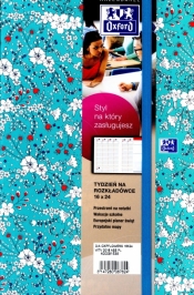 Kalendarz Oxford Flowers tygodniowy 16x24 2018 Mix